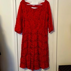 EUC red lace dress